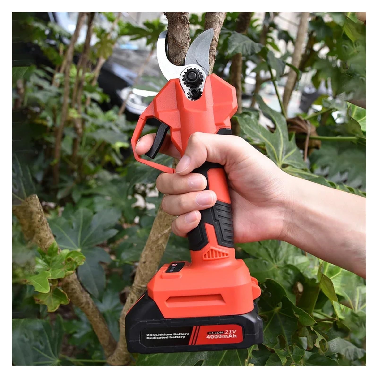Forbici Elettriche Senza Spazzole Potatore Fili Cesoia Efficiente for Alberi da Frutto Bonsai Rami Taglierina Compatibile 21V,Serie professionale