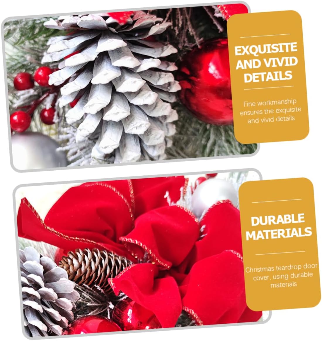 Xmas Stair Swag Christmas Decor Artificial Wreath for Stair Railing