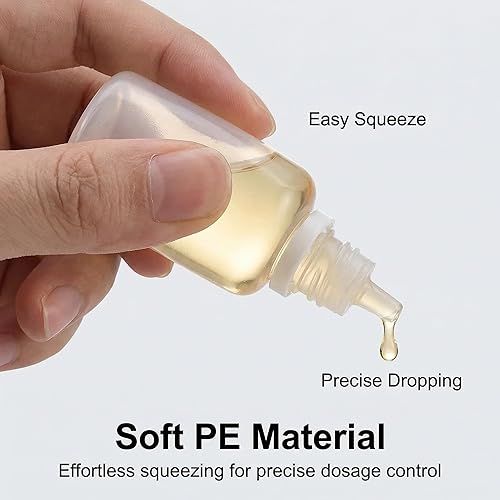 Miniatura 8 de Botella gotera líquida vacía recargable para ojos, 12 unidades, 1.0 fl oz, 1 oz, portátil, suave, exprimible, plástico transparente, frascos