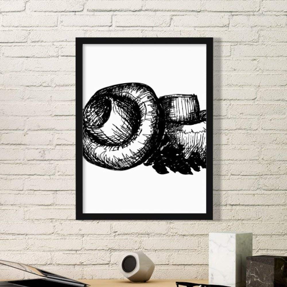 Illustration champignon réaliste avec cadre photo noir medium