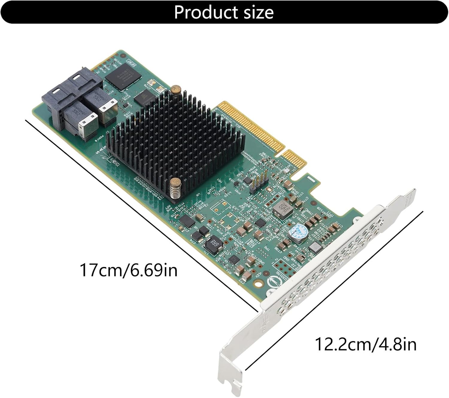 LSI9311 8I 12Gb SASs Card with 9600MB / S Bandwidth, Green