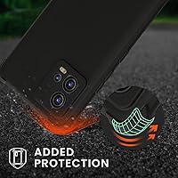 Vista 6 de kwmobile Funda cruzada compatible con Motorola Moto G72 - Funda de silicona TPU con correa - Negro