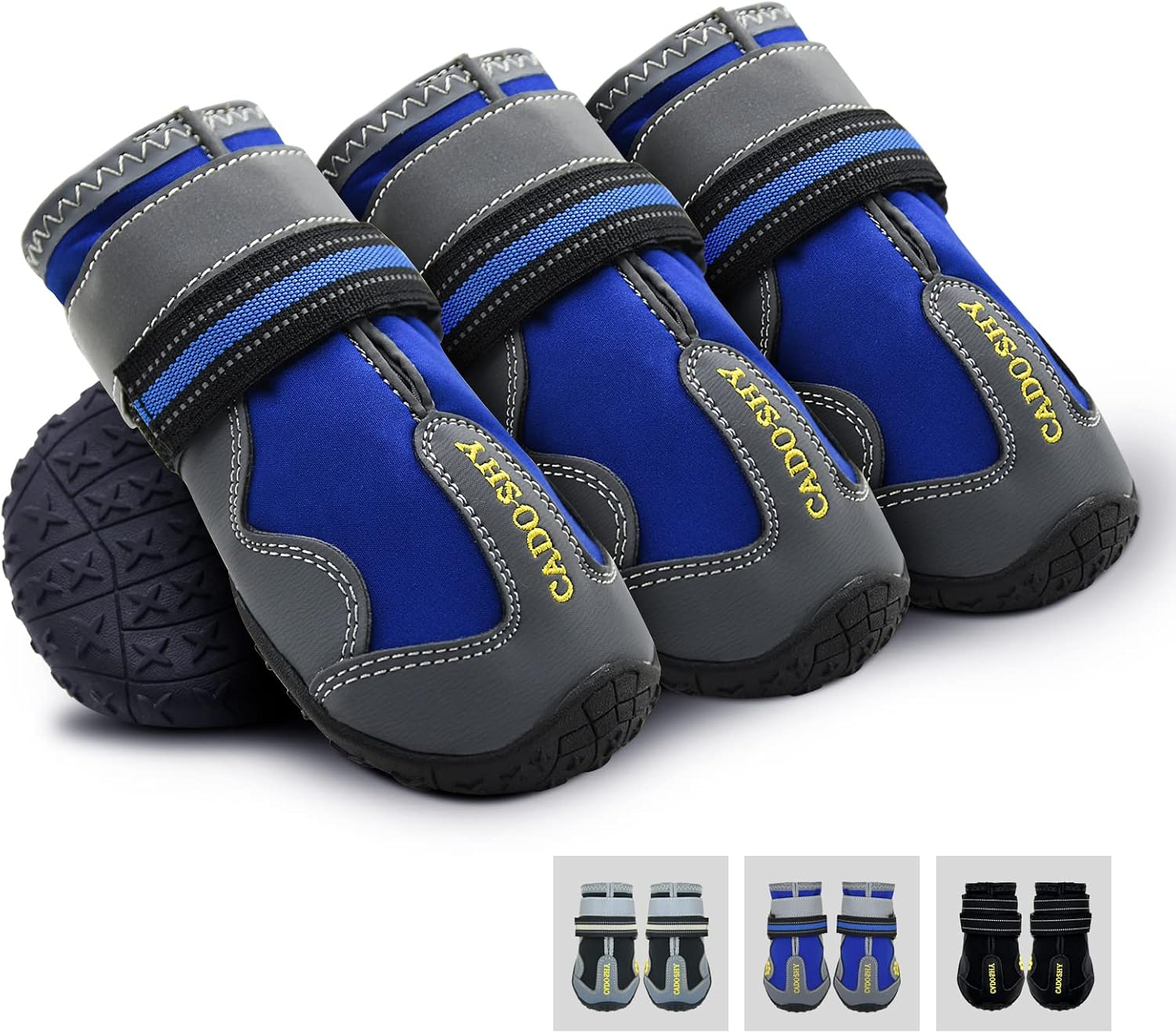 Dog Boots Dog Shoes for Large Medium Small Dogs, Waterproof Dog Booties for Snow/Winter/Outdoor/Running/Hot Pavement,Paw Protectors, Velcro Straps and Upgraded Bottom for Non-Slipping