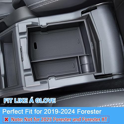 Miniatura 2 de JKCOVER Bandeja organizadora de consola central de diseño mejorado compatible con Subaru Forester 2024 2023 2022 2021 2020 2019, caja de