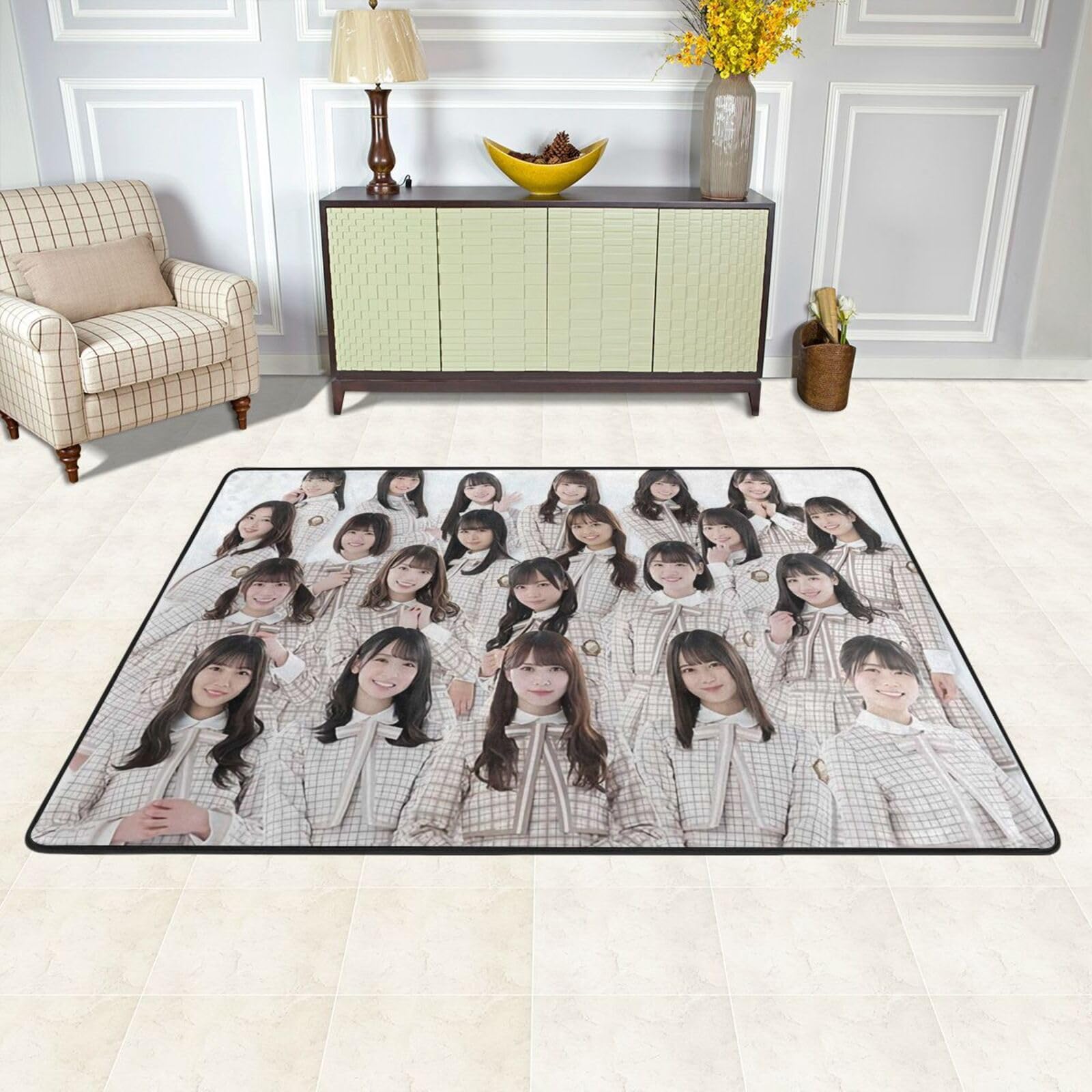 Amazon｜日向坂46 (2) 人気 ラグ カーペット 滑り止め マット 防音 防