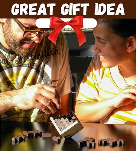 Miniatura 2 de Rompecabezas original de madera 3D para cerebro Sharp Brain Zone Piezas en forma de T de Genius Skills Builder Juguete educativo para niños y