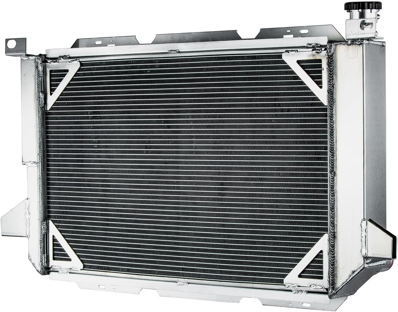 4 Row Core Radiator Compatible with 1985-1996 Ford F150 F250 F350 F450 Bronco Truck 5.0 5.8 7.5 V8 302 351 460 1986 1987 1992 1991 95 94 Aluminum Cooling Radiators