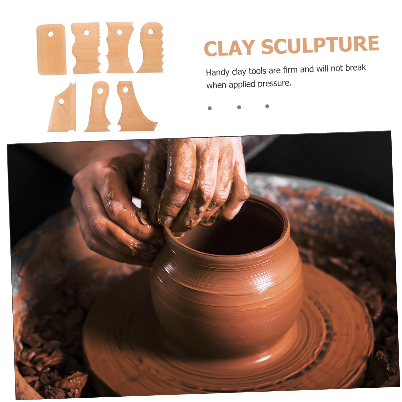 Holibanna 3 Series Herramientas De Alfarería De Madera Para Esculpir Arcilla Cortadores Manuales Ergonómicos Para Principiantes Y Profesionales Modelado Y Decoración De Figuras 7 Piezas*3