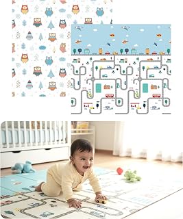 Kids Station Double-Sided Waterproof Baby Playmat – Foldable, Portable & Reversible Foam Mat for Infants, Toddlers & Kids... Price In India