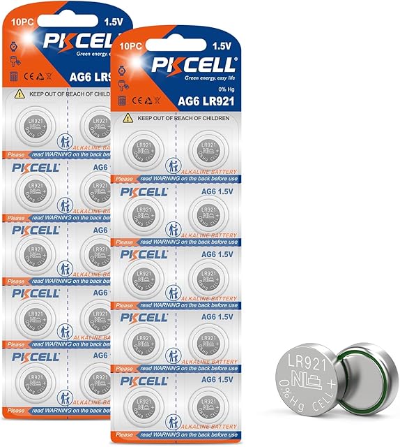 Baterie alkaliczne, 20 szt., AG6 1,5 V 32 mAh przycisk moneta bateria ogniwa do zegarka, PKCELL