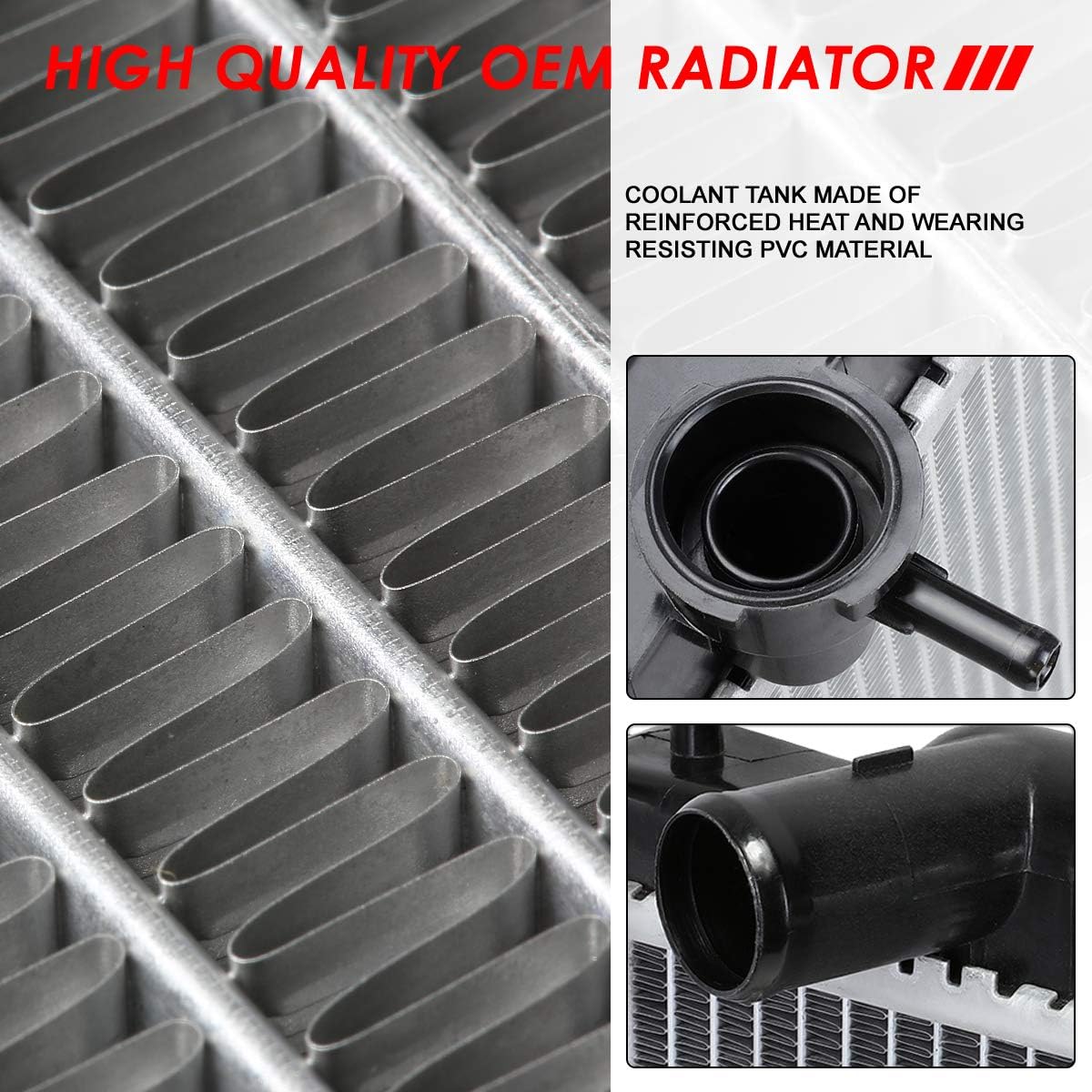 Auto Dynasty Radiator Compatible with 1993-1999 Altima AT/MT, DPI 1573 Factory Style 1-Row Cooling Radiator, Aluminum Core