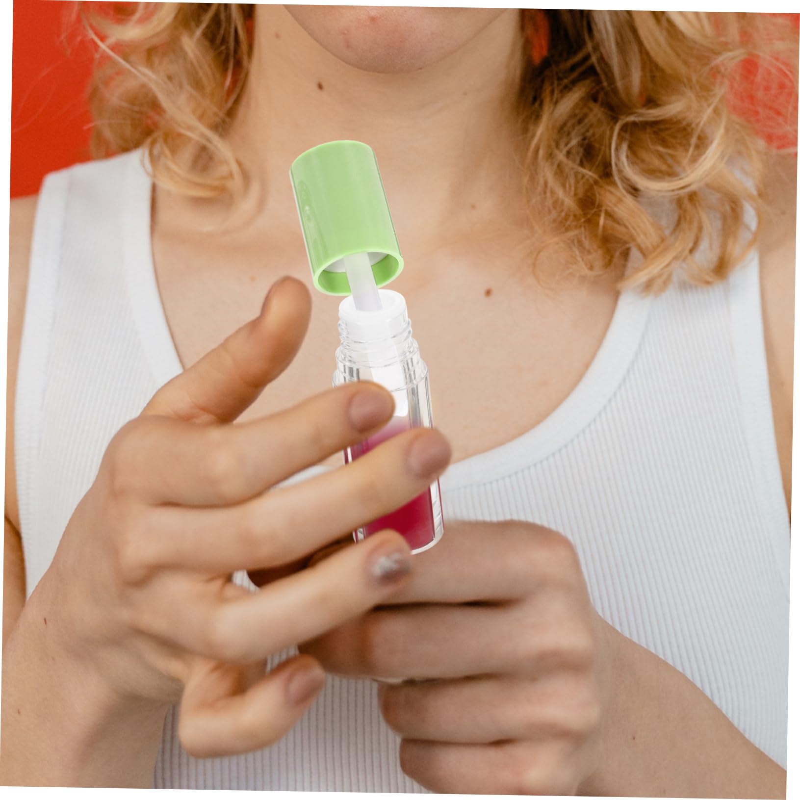 Tubos de Brillo Labial Transparentes de 6ml en Abs con Varita