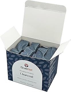 GrabNat Paquete de 4 jabones de carbón activa...
