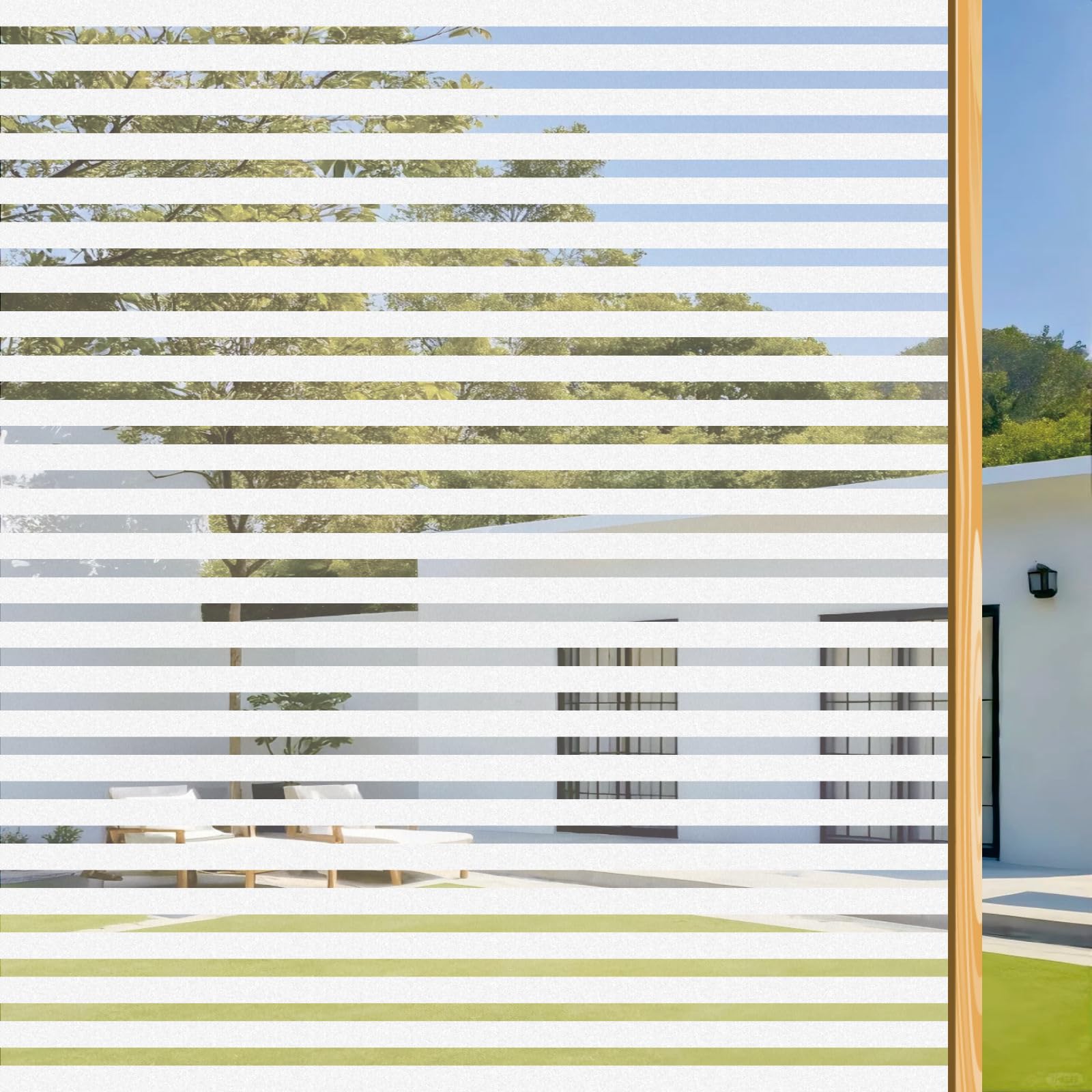 Window Privacy Film 85 x 240 cm Privacy Protection, Non-Adhesive Static Cling Removable Vinyl Heat Cotrol Anti Uv, Non Adhesive Window Film for Bathroom, Shutters