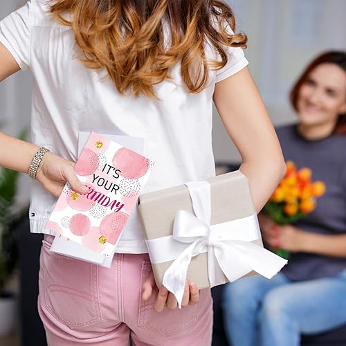 Miniatura 6 de Harloon Paquete de 200 tarjetas de feliz cumpleaños surtidas a granel con sobres en blanco y calcomanías de 4 x 6 pulgadas, tarjetas de felicitación