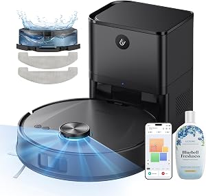 Ultenic T20 Pro Robot Vacuum Cleaner with LDS Mapping, Advanced Laser Line Technology to Avoid Obstacles, 8000Pa Tangle Fr…