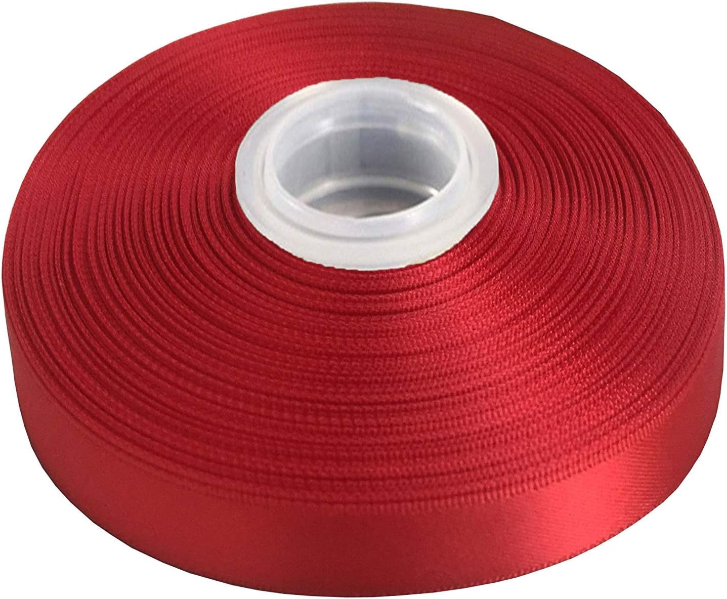 DUOQU 7/8 inch Wide Double Face Satin Ribbon 50 Yards Roll Multiple Colors Red