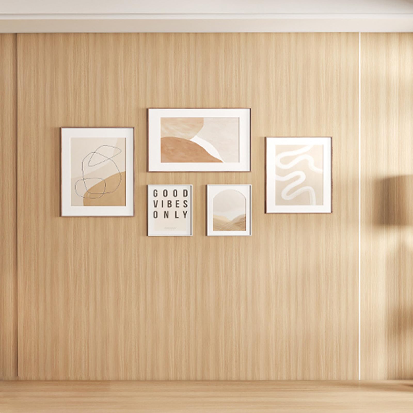 Papier Peint Bois,Papier Adhesif pour Meuble Bois,Panneaux Muraux PVC Imitation Bois,Peler et Coller,Imperméable et Isolant Thermique,pour Plan de Travail Porte Adhesif Mural Salon