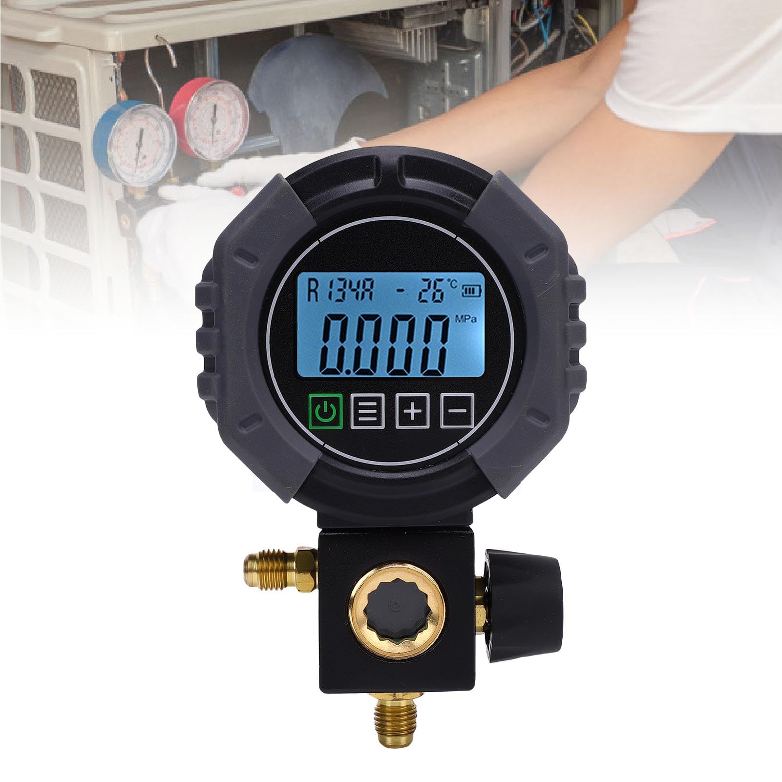 Sxhlseller Digitale Einzelverkäufe, HLK -Kältemittel Digitale Messgeräte mit TFT -LCD Display für R134A, R1234YF, R22, R290, R32, Industrieklassen Ballventil