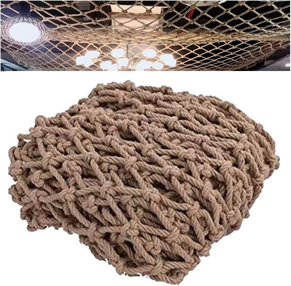 12mm Hemp Rope Safe NetFall Protect for& Stairways Mesh for Indoor/Outdoor Use & Versatile 3x6m Safe Solut
