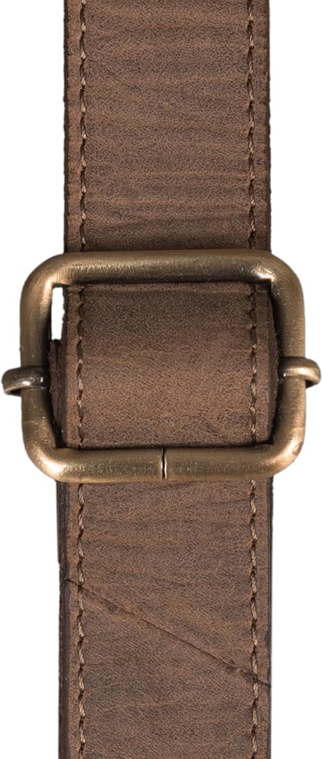 STILORD 'Elli' Leren schouderriem met schoudervulling Schouderriem voor tassen Handtasriem voor schoudertas Vintage, Kleur:cognac - donkerbruin