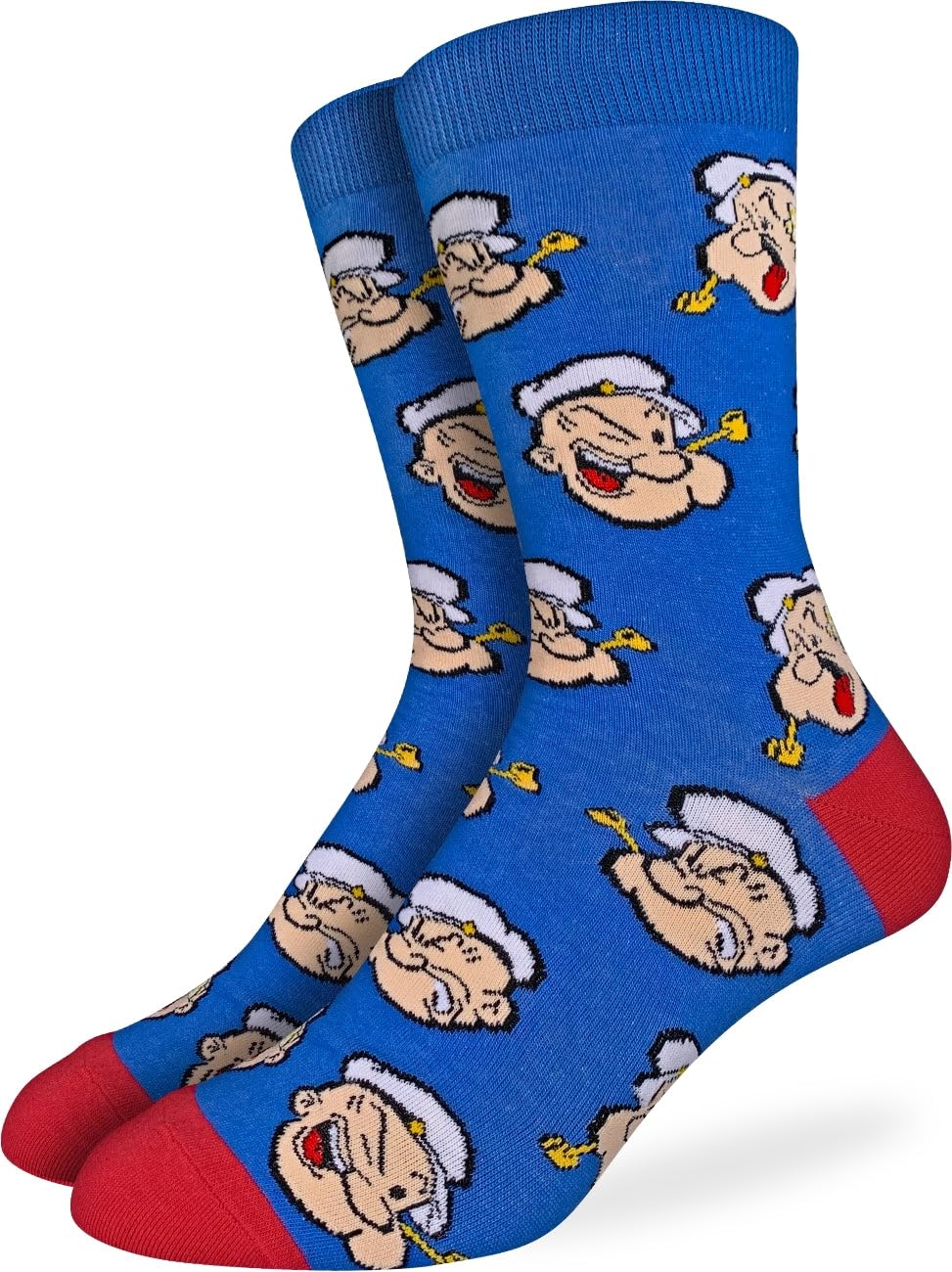 Good Luck Sock Men's Marijuana Socks, Adult, Popeye, Faces, Mens, Large