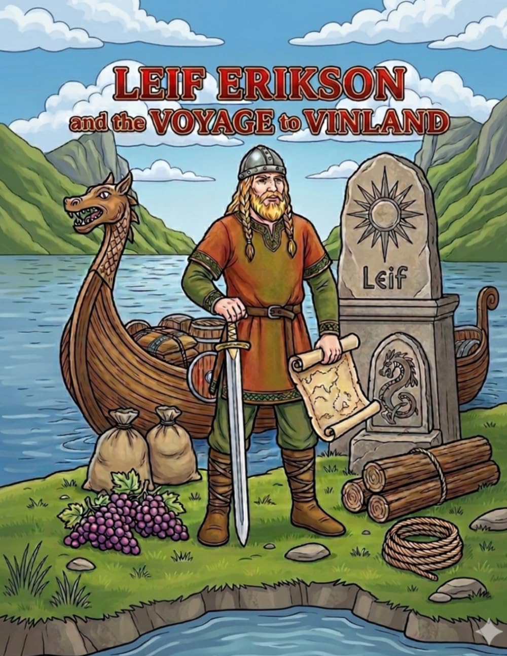 Leif Erikson and the Voyage to Vinland: Coloring Book
