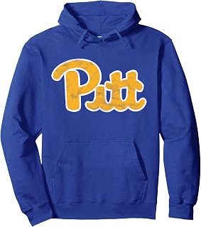University of Pittsburgh Panthers Distressed Primary Logo Pullover Hoodie