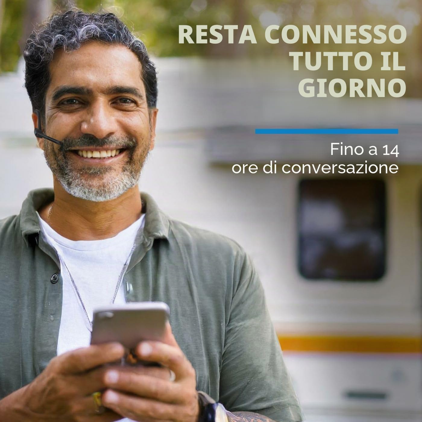 BlueParrott M300-XT SE Mono - Cuffie wireless Bluetooth con qualità delle chiamate migliorata per telefoni cellulari, cancellazione del rumore dell'80% con tecnologia a 2 microfoni, ideali per