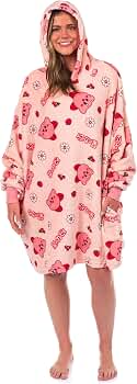 Amazon.com: Kirby Flower and Cherry Motif Adult Plush Fleece