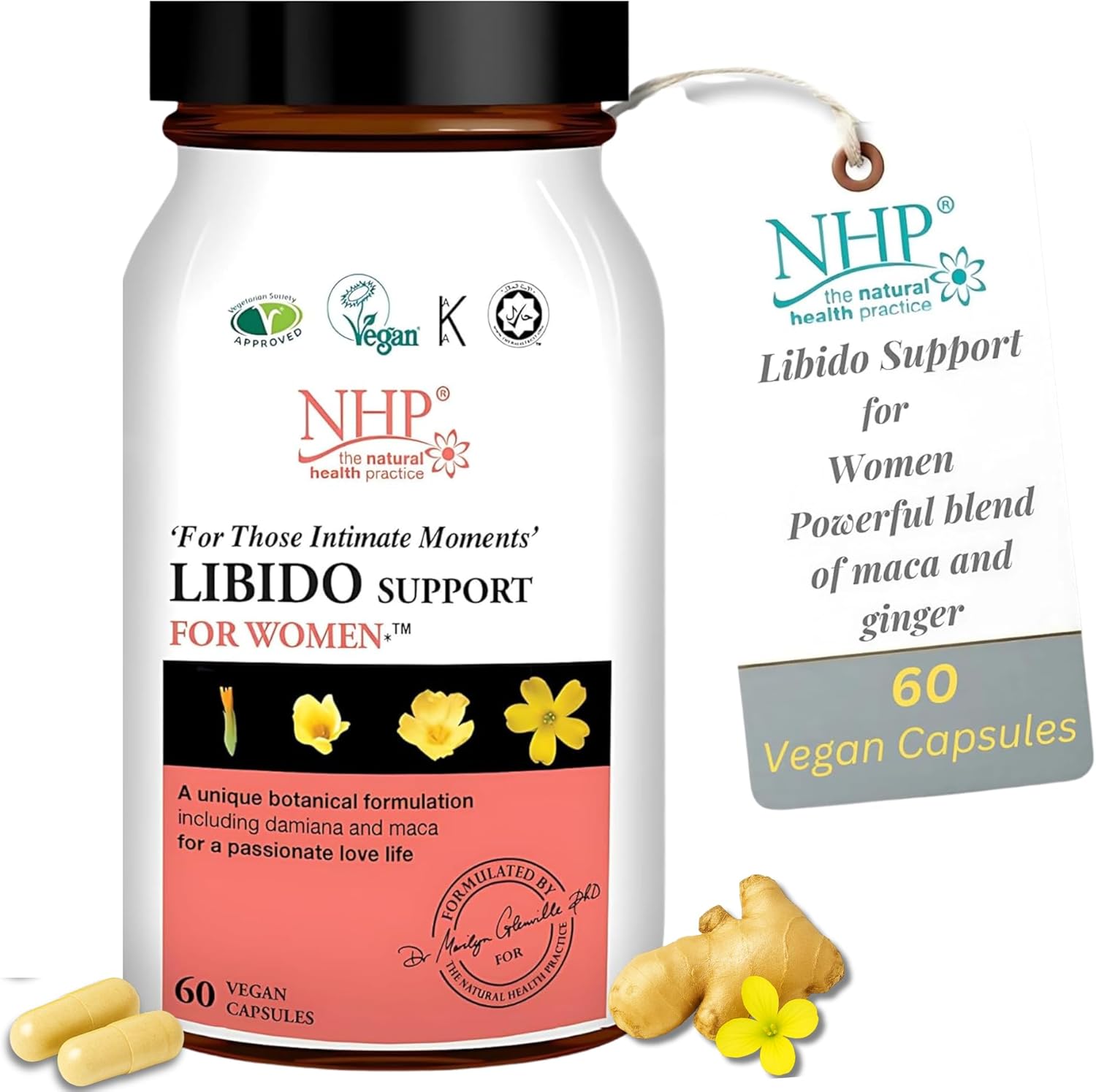 NHP Advanced Libido Support – Vegan Herbal Supplement for Women’s Sexual Wellness, Vitality, and Enhanced Intimacy 60 Vegan Capsules
