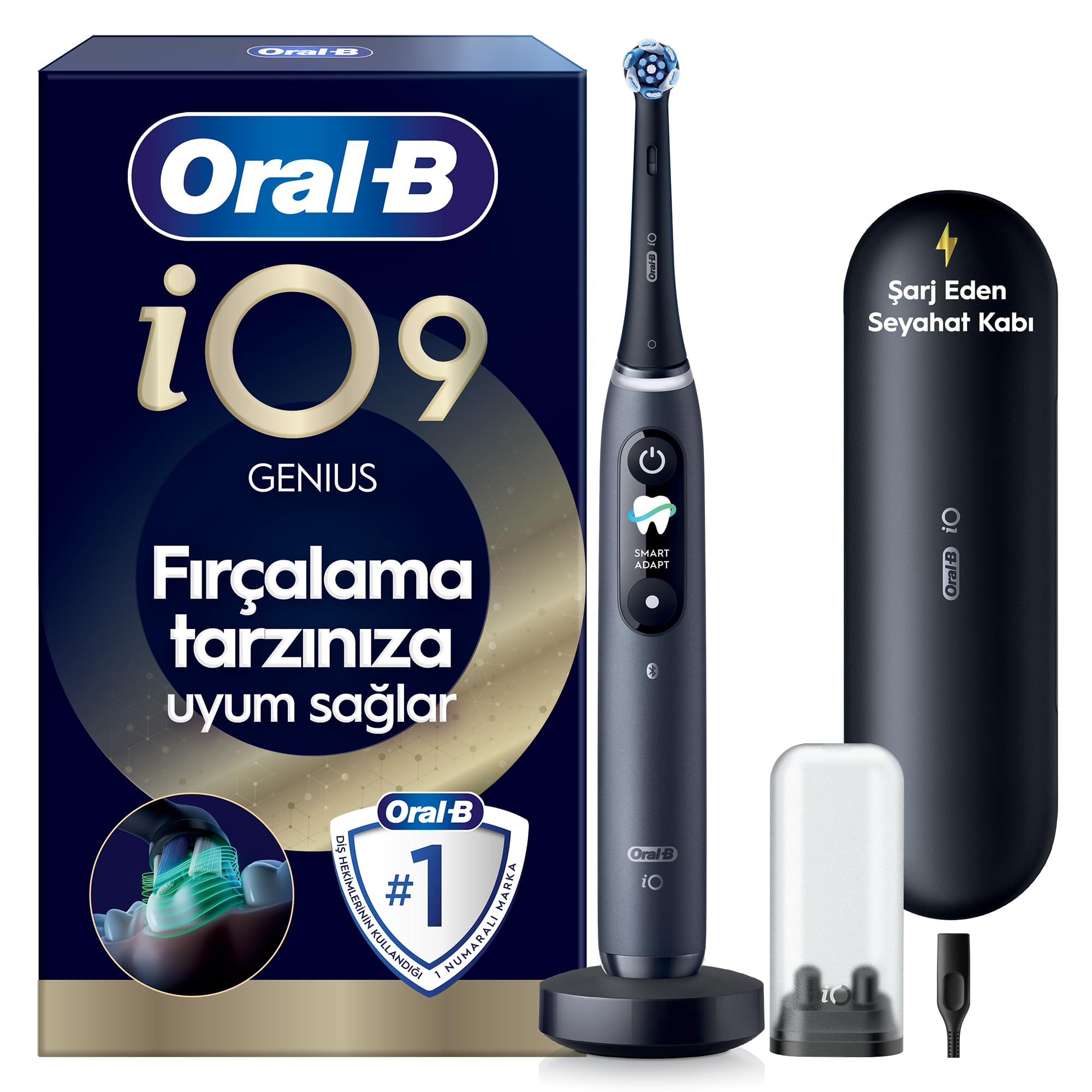 Oral-B iO9 Siyah Şarjlı/Elektrikli Diş Fırçası, 1 Fırça…