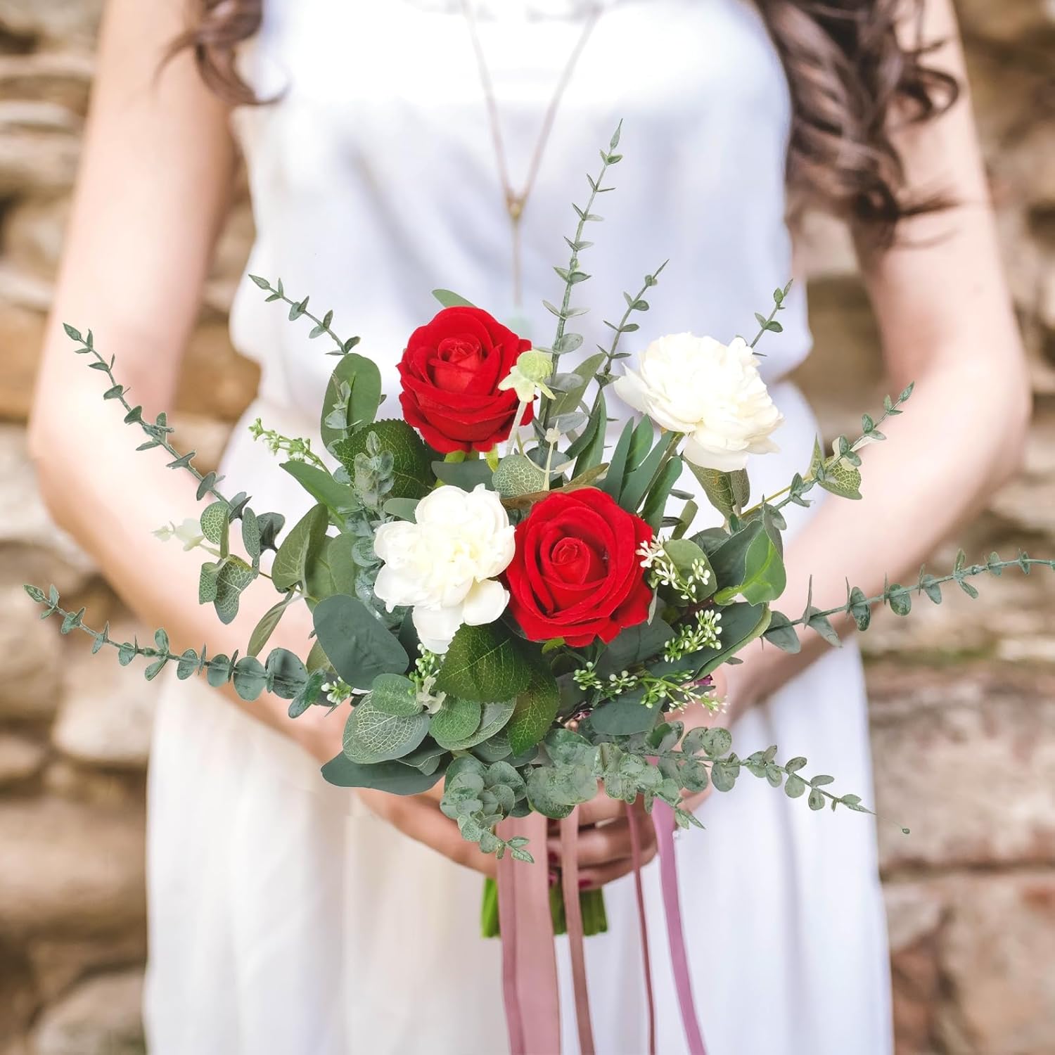 70Pcs 4 Kinds Eucalyptus Stems Artificial Mixed Eucalyptus Leaves Picks, Faux Greenery Stems Bulk for Centerpieces Wedding Bouquets Floral Arrangement Home Decor