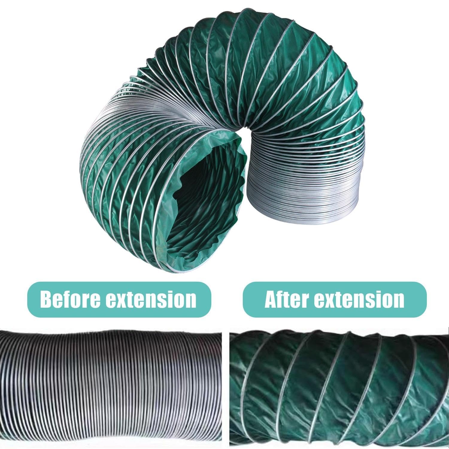 120mm Tubo De Ventilación Flexible, Manguera De Flexible PVC De Escape