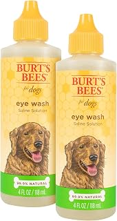 Natural Eye Wash with Saline Solution | Eye Wash Drops for All Dogs and Puppies | Dog Eye Cleaner Eye Wash | Cruelty Free, Made in USA, 4 Oz -2 Pack