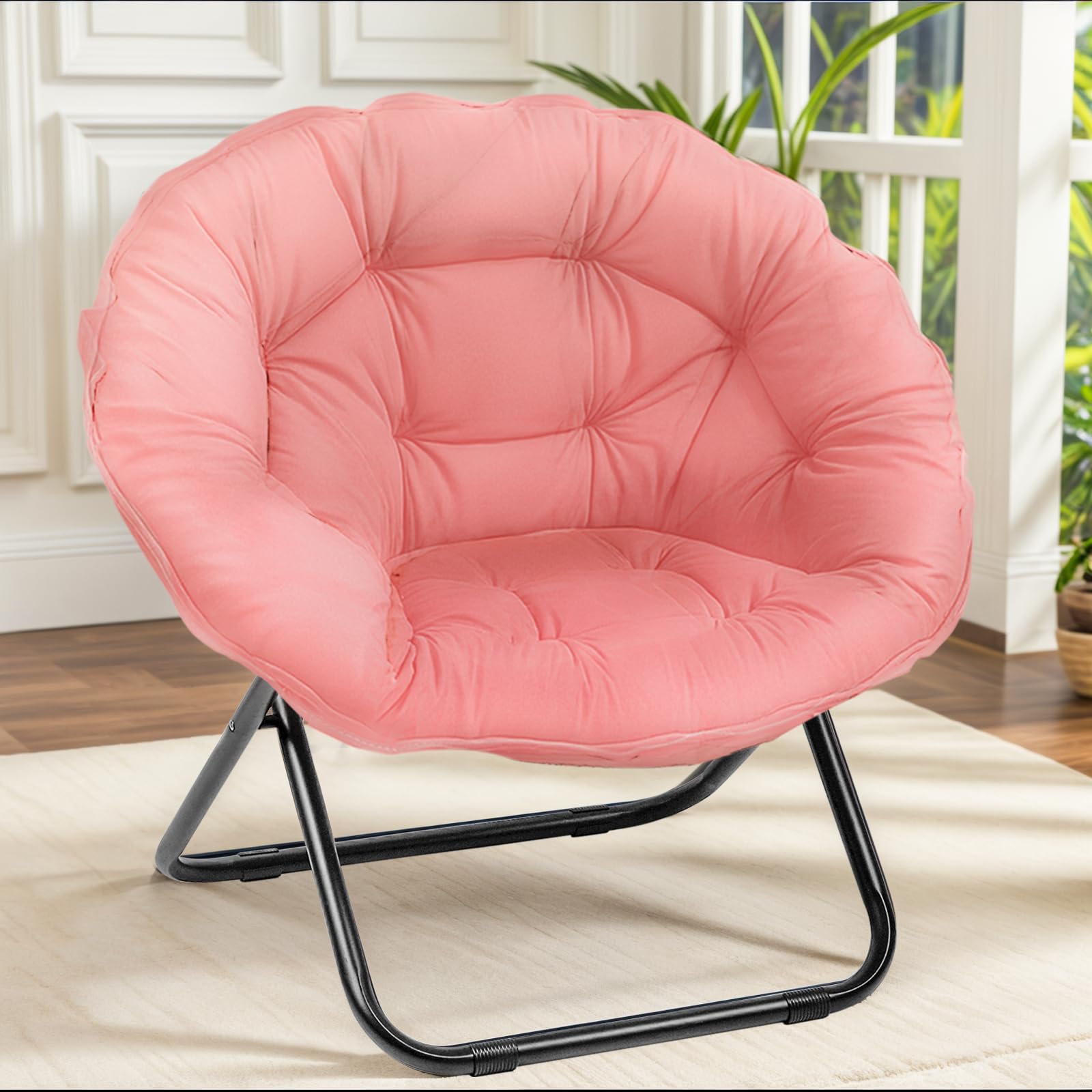 Amazon.com: Grezone Folding Saucer Chair, Lazy Moon Chair with