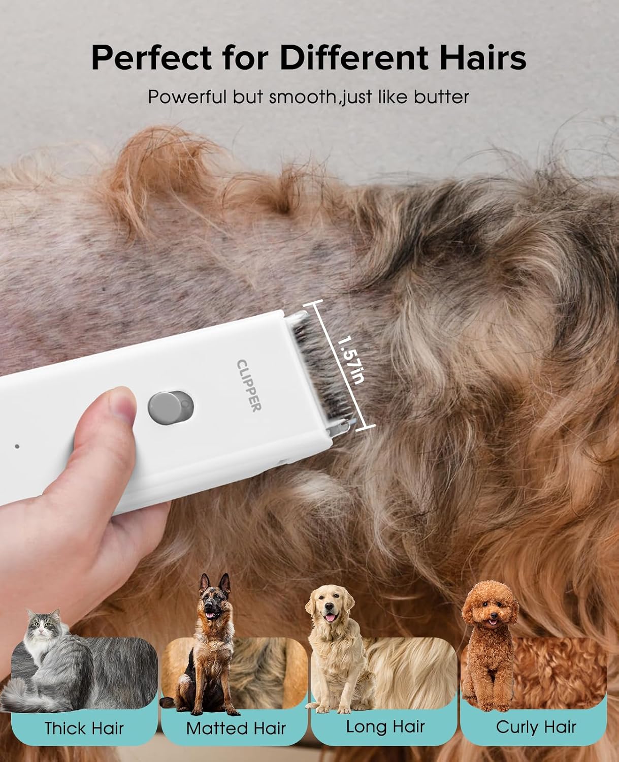 Replaceable Pet Dog Grooming Ceramic Blades, 6 Pack Detachable Pet Clipper Blade for Dogs & Cats