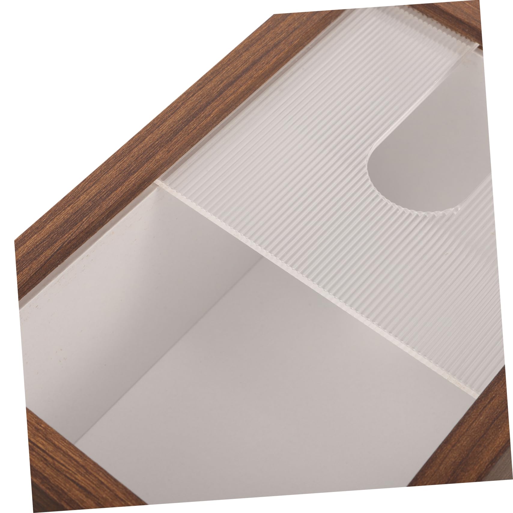 Madera Veteada Caja de Pañuelos Mm Nogal 197x127x94