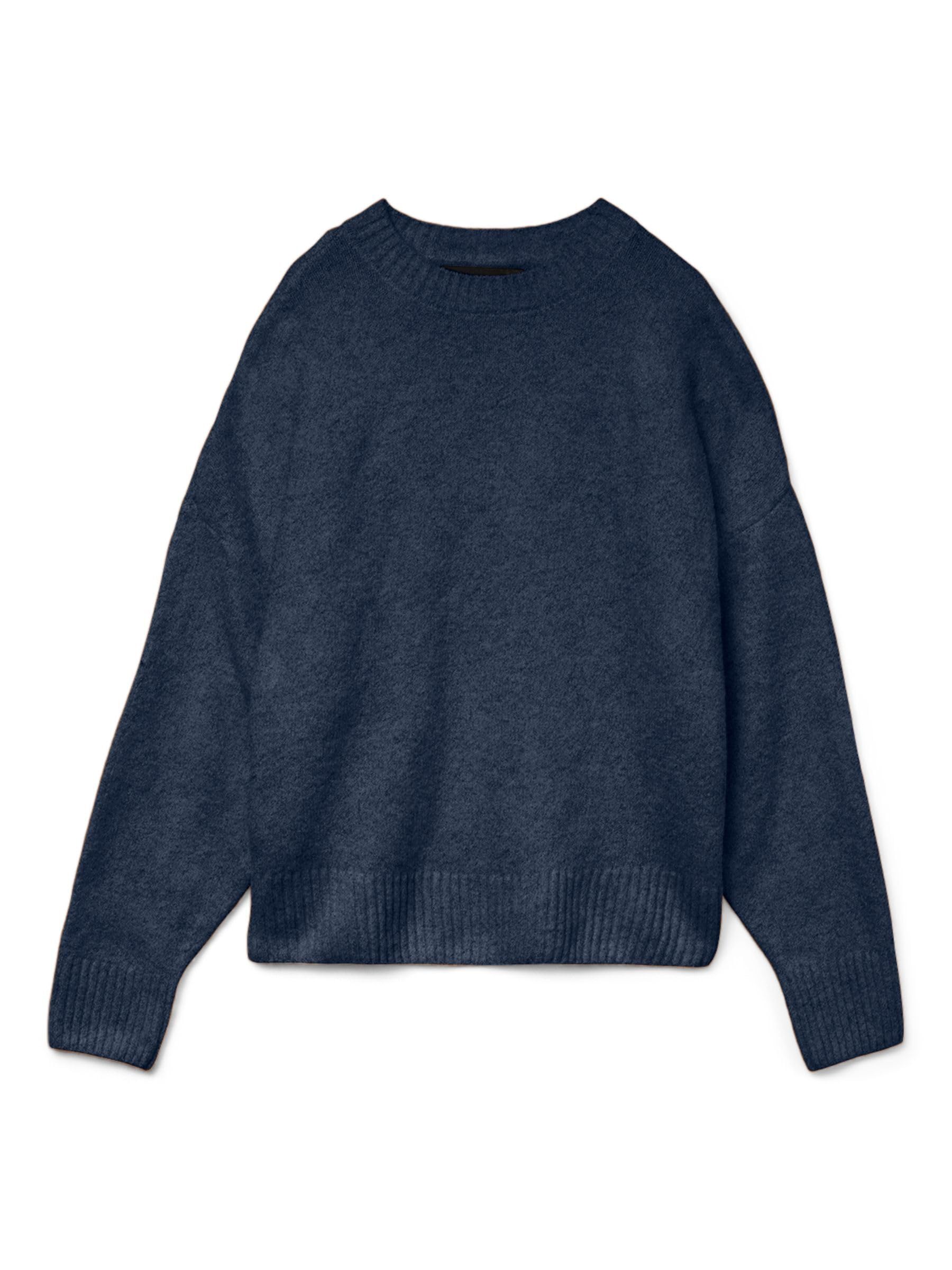 VERO MODA Vmboom LS O-Neck Pullover Ga Noos, Blazer Navy, L
