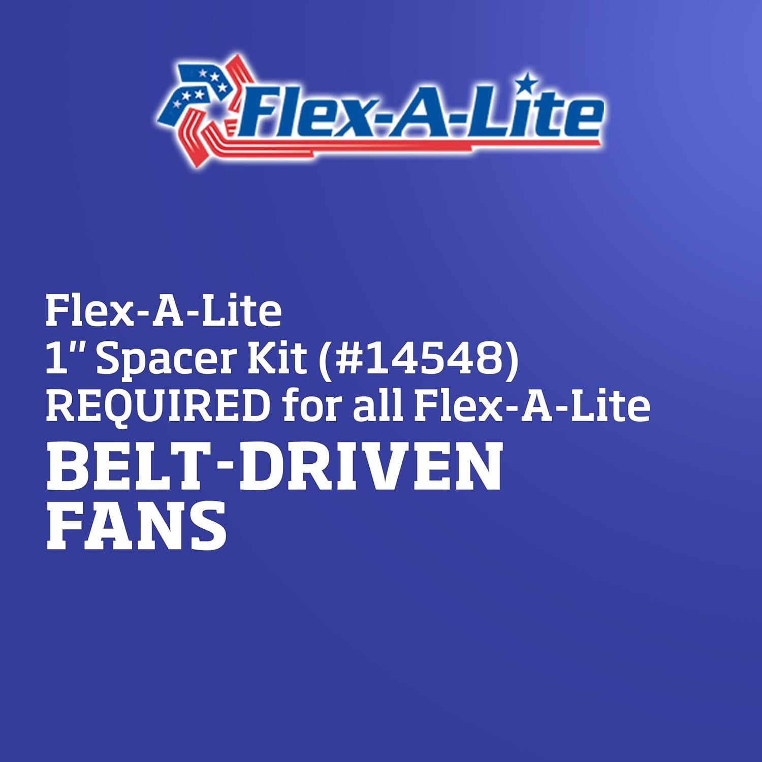 Flex-A-Lite 1 Inch Fan Spacer Kit, Fan Spacer (14548), Car Parts, Silver