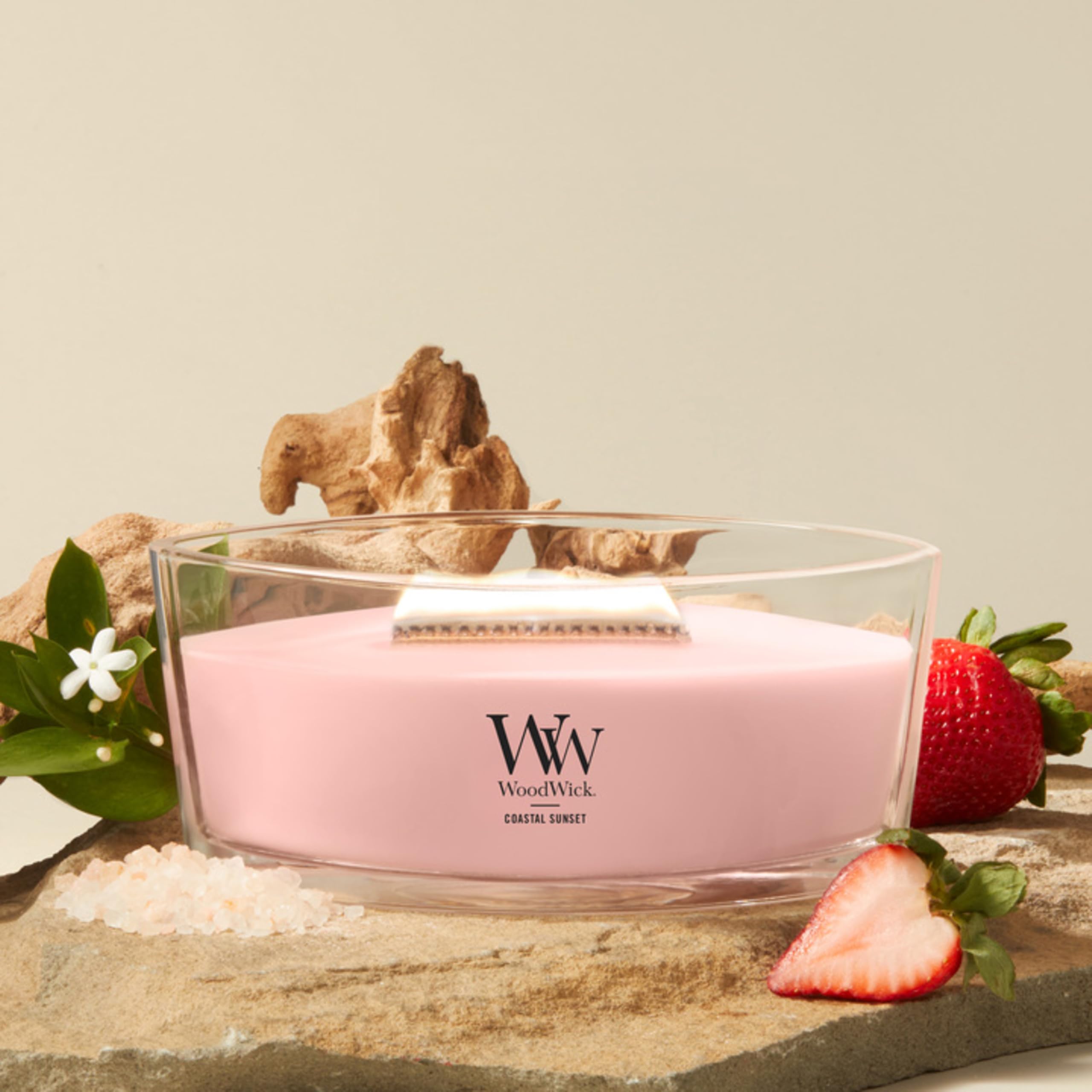 WoodWick Ellipse bougie parfumée avec mèche HearthwickCoucher de soleil