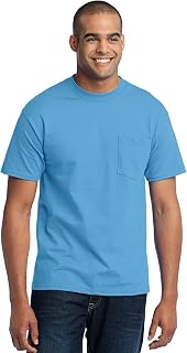 Men's 50/50 Cotton/Poly T Shirt with Pocket