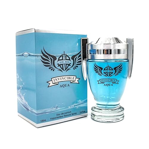 Colonia Invincible Aqua- Eau De Toilette Spray Perfume Aroma Fresco 3.4 Fl Oz Usado Diario