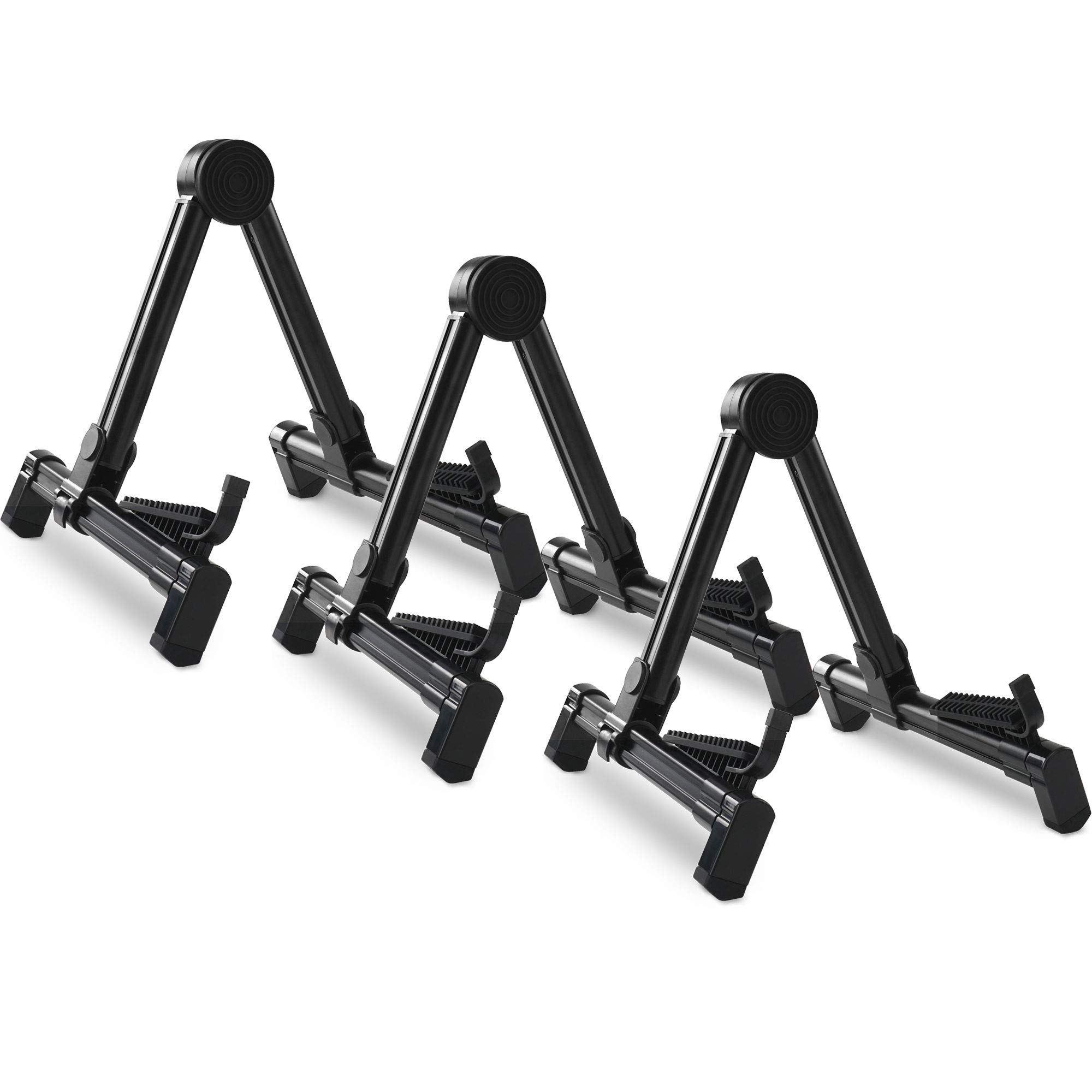 ROCKTILE GSF-2020B Universal Gitarrenständer faltbar schwarz 3x Set