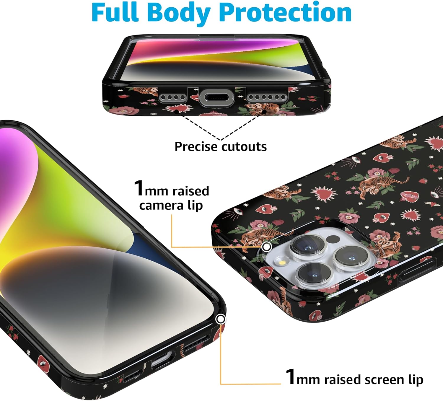Casely iPhone 16 Pro Case | Wild at Heart | Tiger | Compatible with MagSafe | Classic Ultra Slim Design