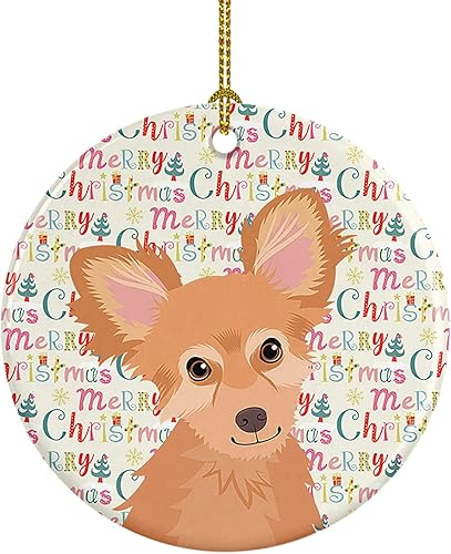 Miniatura 25 de Caroline's Treasures Adorno navideño de husky siberiano en blanco y negro #2 de cerámica para árbol de Navidad, decoración colgante para el hogar,