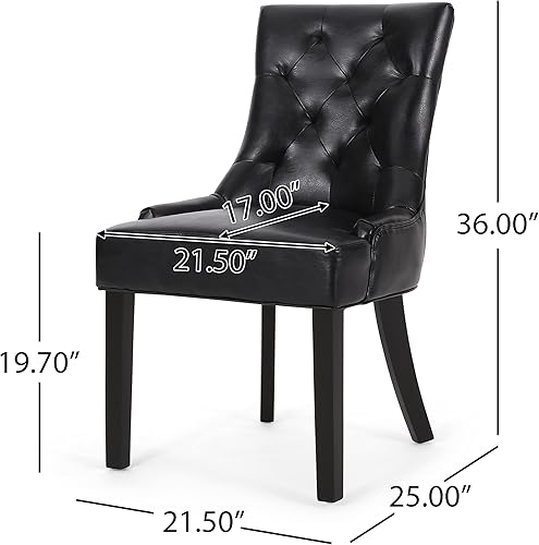 Miniatura 3 de Set of 2 Dining Chairs Modern Upholstered Fabric Side Chairs with Tapered Legs for Dining Room, Kitchen, Restaurant, Desk and Table & Chair