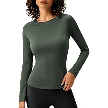 Workout Tops for Women Long Sleeve Compression Shirts Athletic Yoga Tops Slim Fit Gym Sports Running Tee Shirt