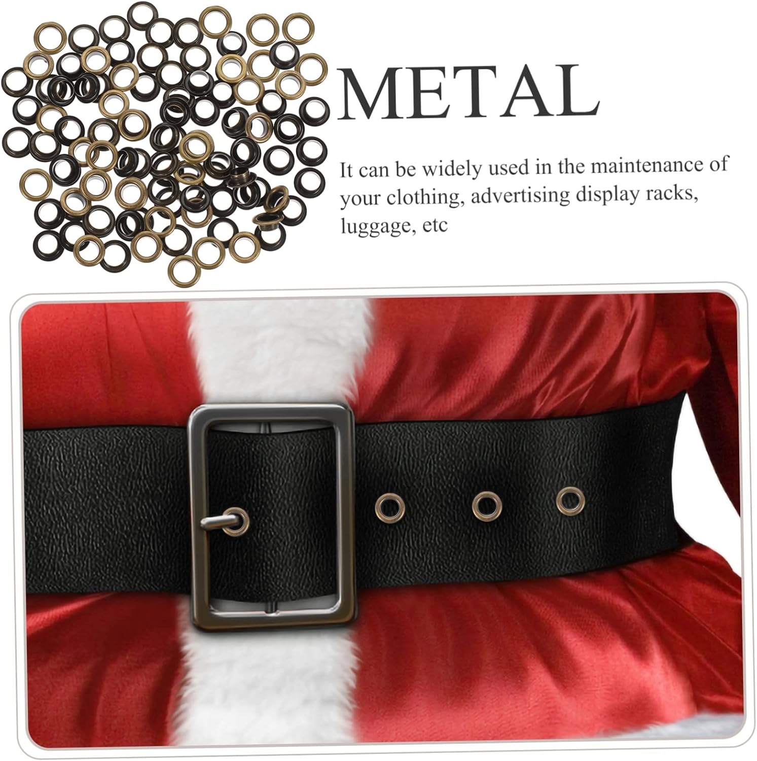 DOITOOL 100sets Double-Sided Grommets and Eyelets Thicken Metal Fasteners for Clothing Bags Shoes and Crafts Suitable for Projects Storage Box