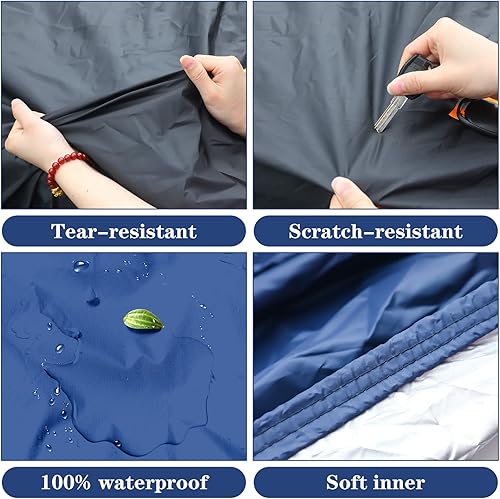 Miniatura 6 de Riakrum Funda completa impermeable para todo tipo de clima, para automóviles, resistente al viento, a la lluvia, protección UV, resistente a los